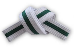 white green belt